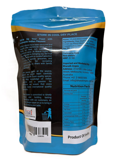 Bharat Bhoj Plain Makhana (Fox Nuts) – 100g